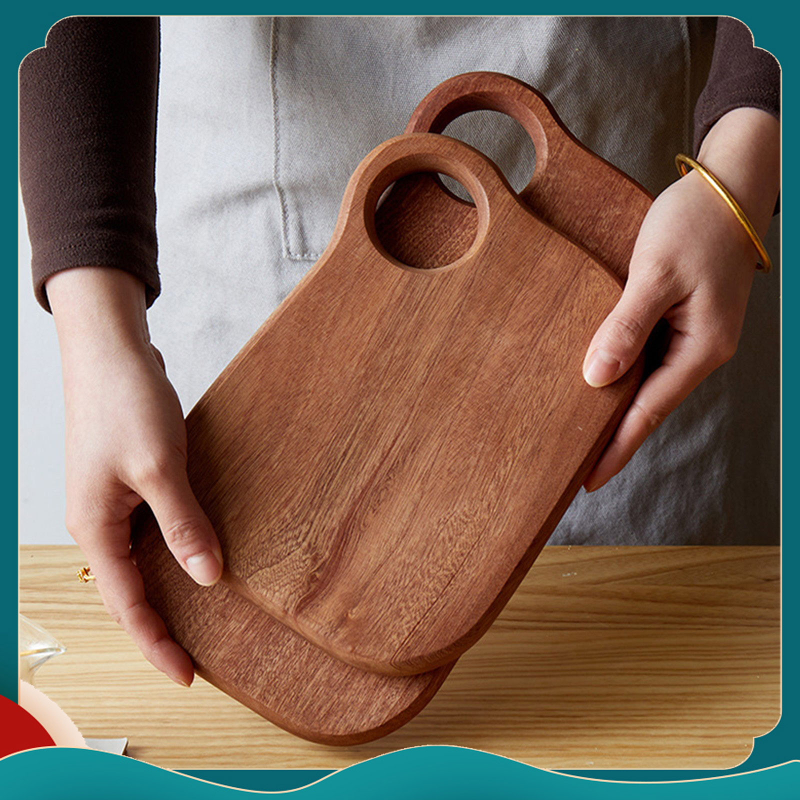 Cornhole Board Set - Carved Wooden Cutting Board Fruit Water
