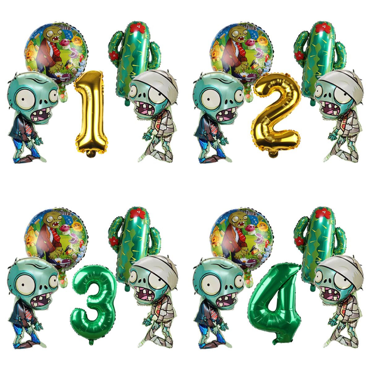 Zombie Party Games - Plants vs Zombies Game Balloon Bundle