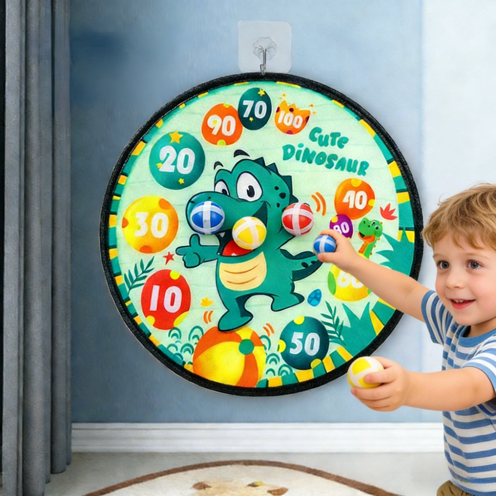 Party Games For 5 Year Olds Indoors - Large Kids Dart Board with Sticky