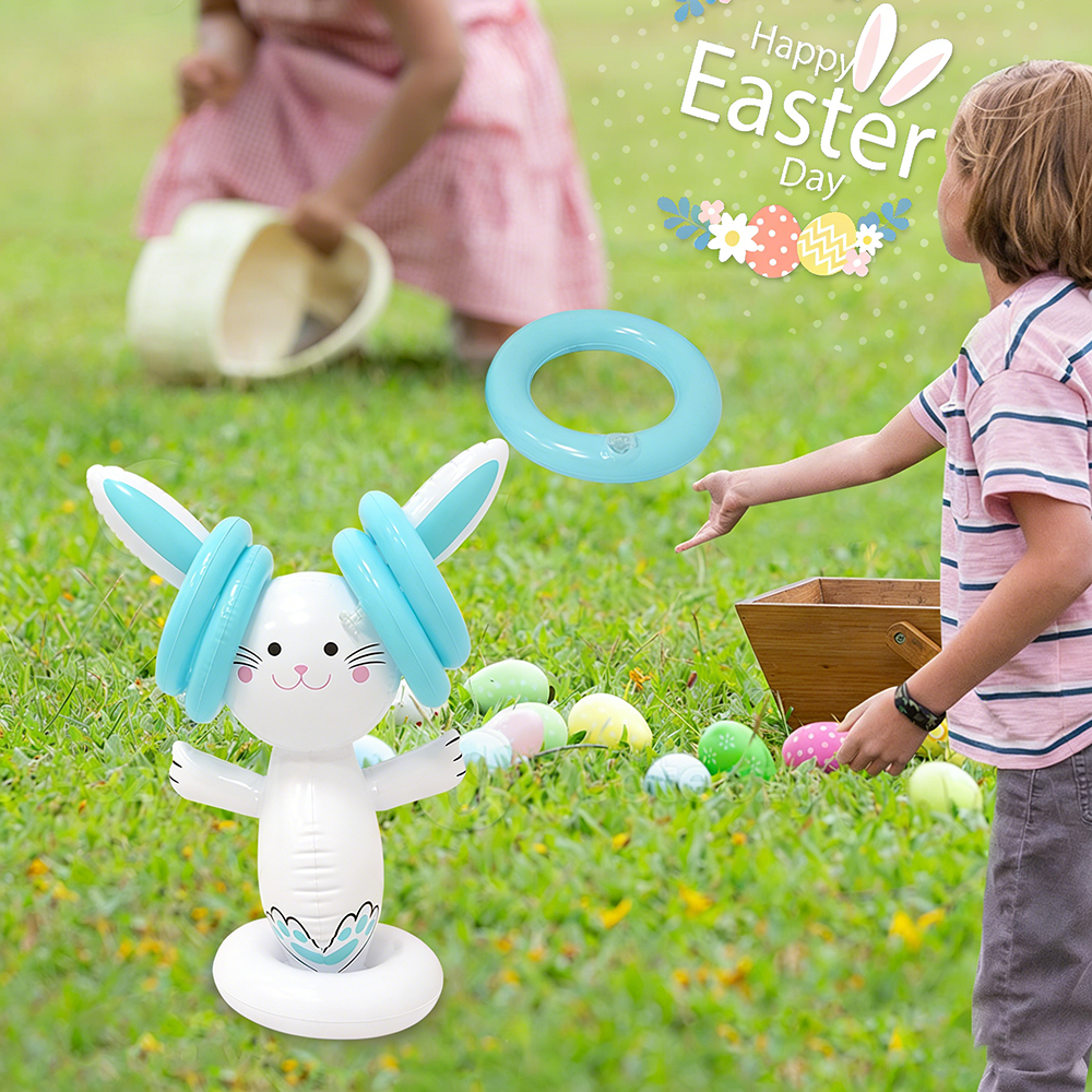 Party Games Quiz - Easter Inflatable Bunny Ring Toss Game