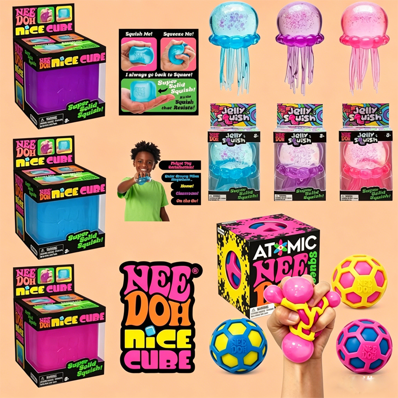 Party Games Questions - NeeDoh Squishy Schylling Atomic Stress Relief