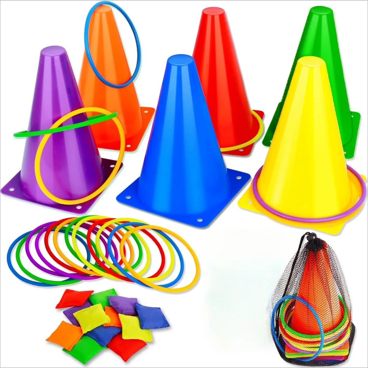 Cornhole Board Set - 3 in 1 Soft Plastic Cones