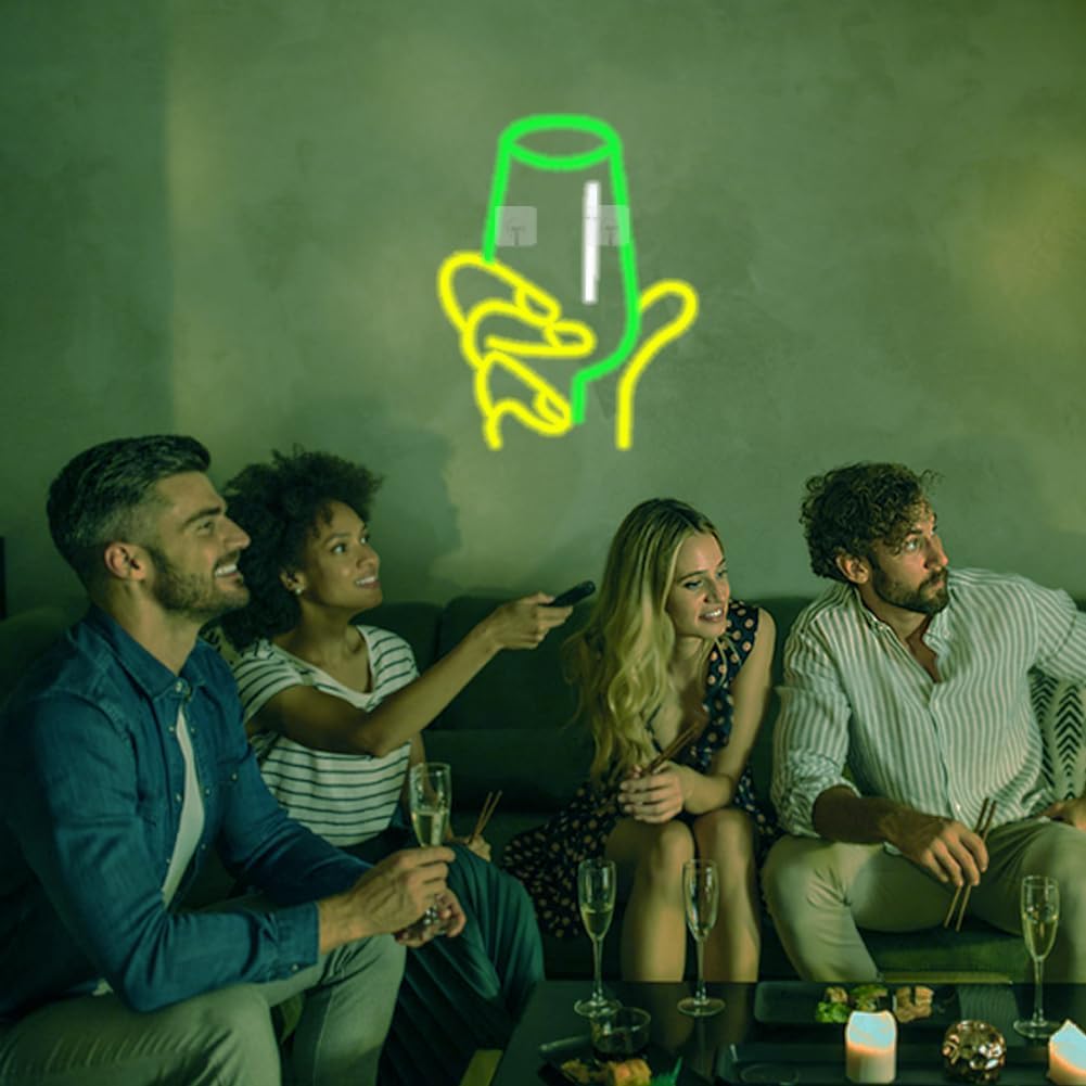 Wine Glass in Hand LED Neon Si – Party Games Shop Bewertung und Preis