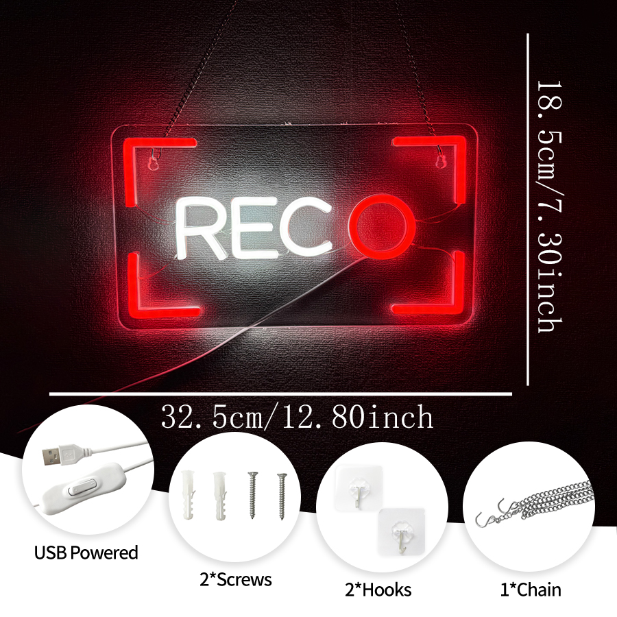 REC Neon Sign For Wall Decor,L – Party Games Stream Bewertung und Preis