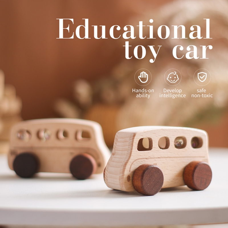 1PC Baby Wooden Toys Beech Car – Party Games Bus Bewertung und Preis