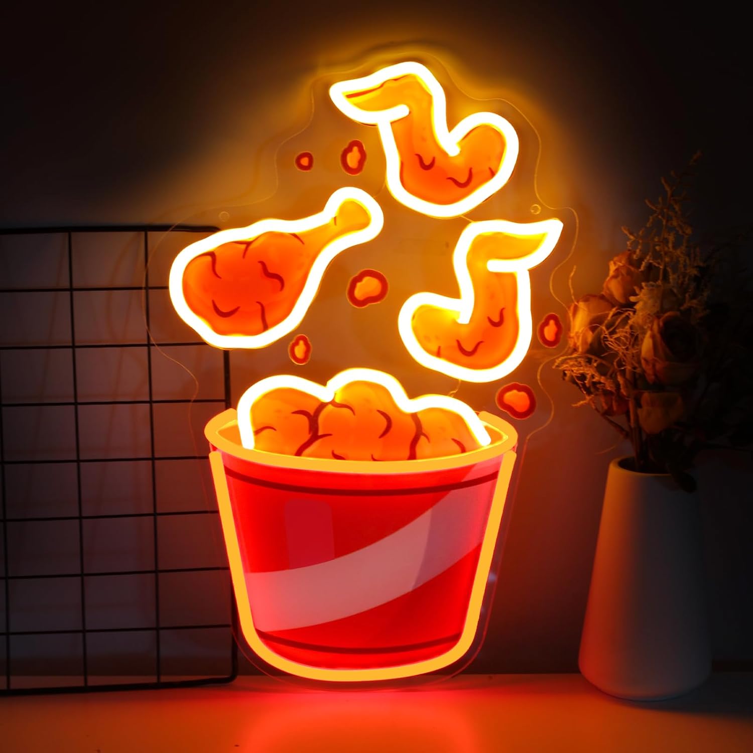 Fried Chicken Neon Sign USB Di – Party Games Shop Bewertung und Preis