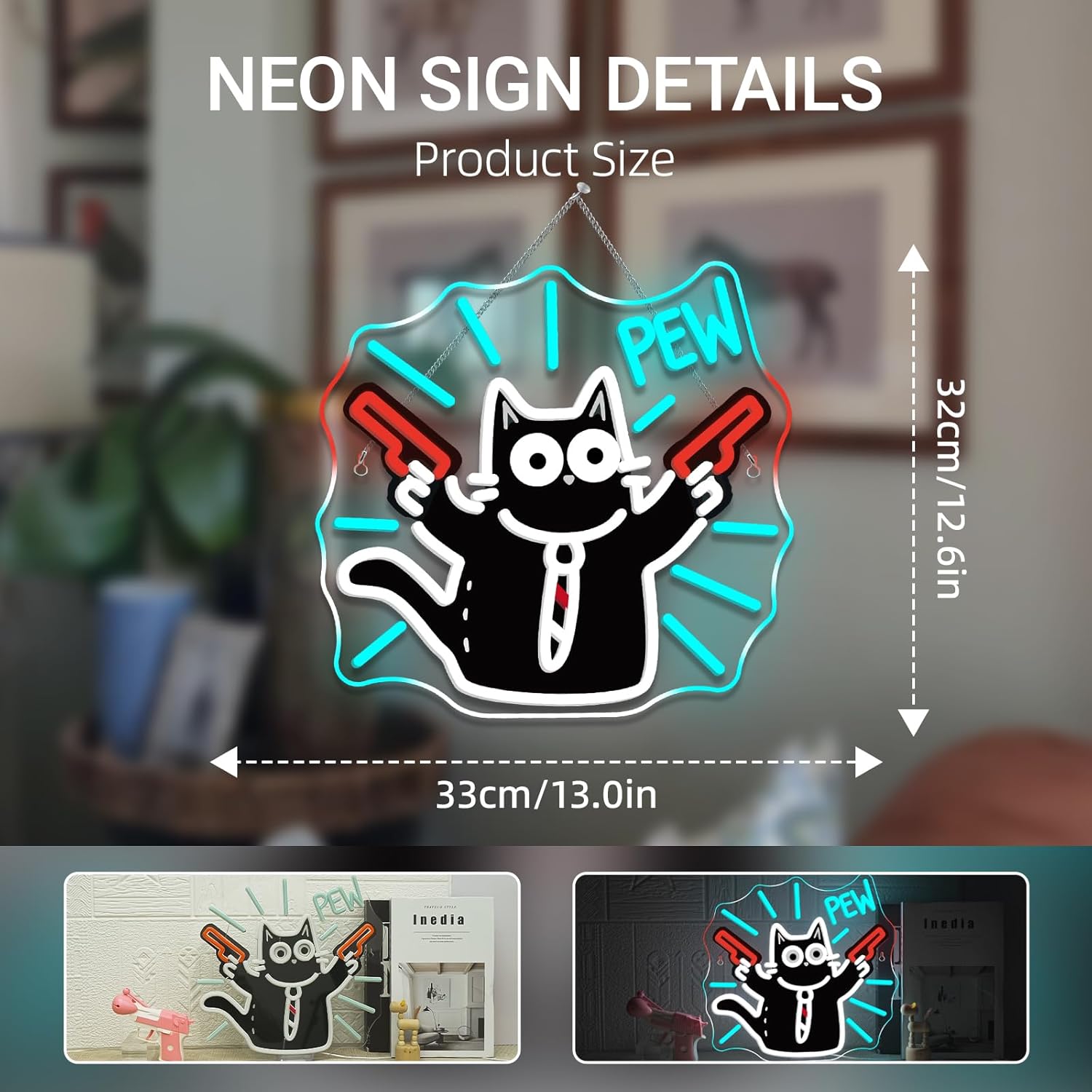 Cat Neon Sign USB Dimmable LED – Party Games Shop Bewertung und Preis