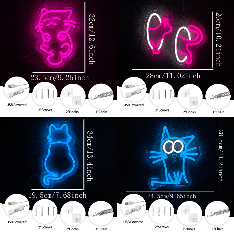 Cat Series Neon Sign For Wall  – Party Games Shop Bewertung und Preis