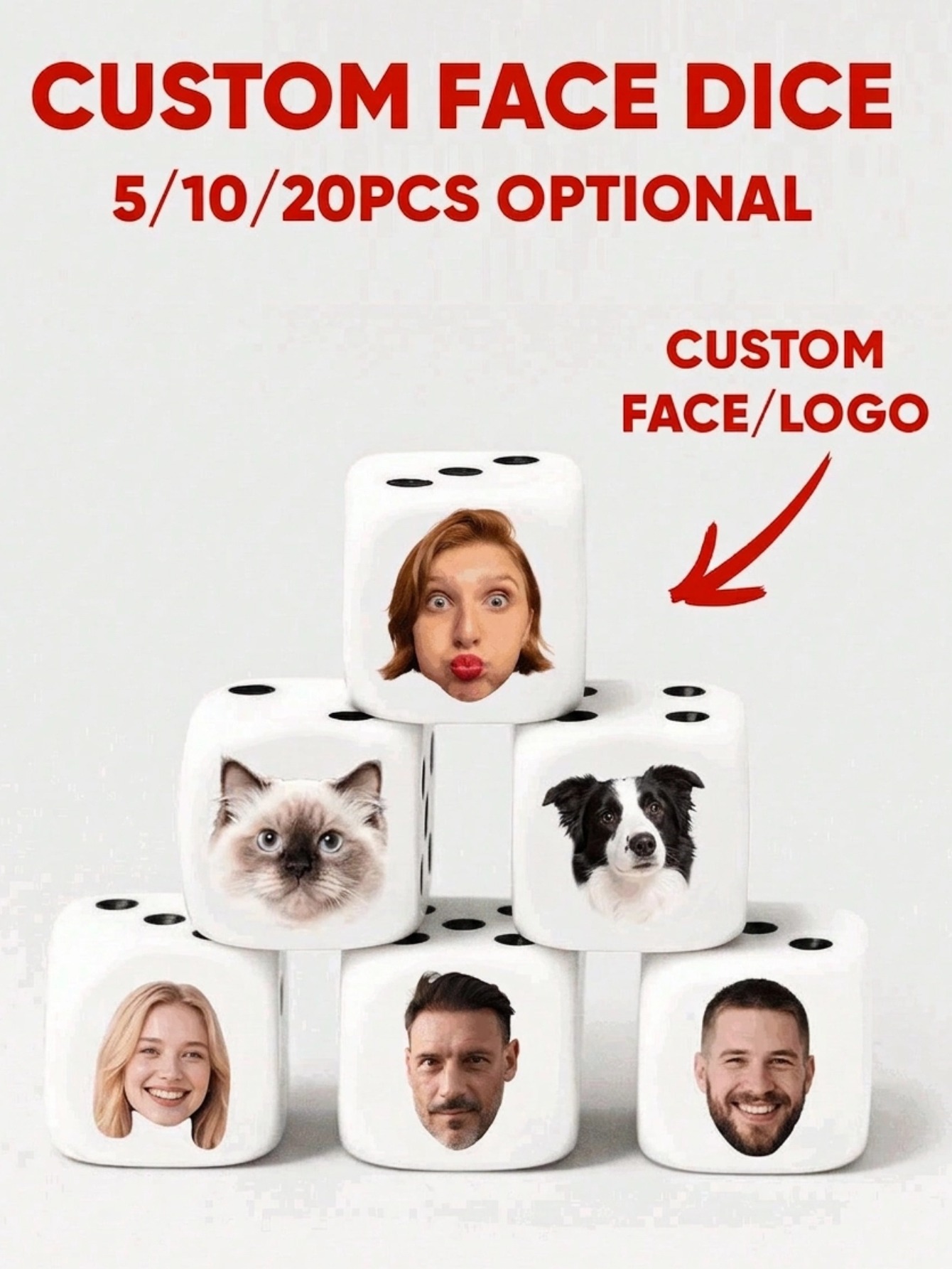 Custom Face Dice Personalized  – Party Games For Christmas Bewertung und Preis