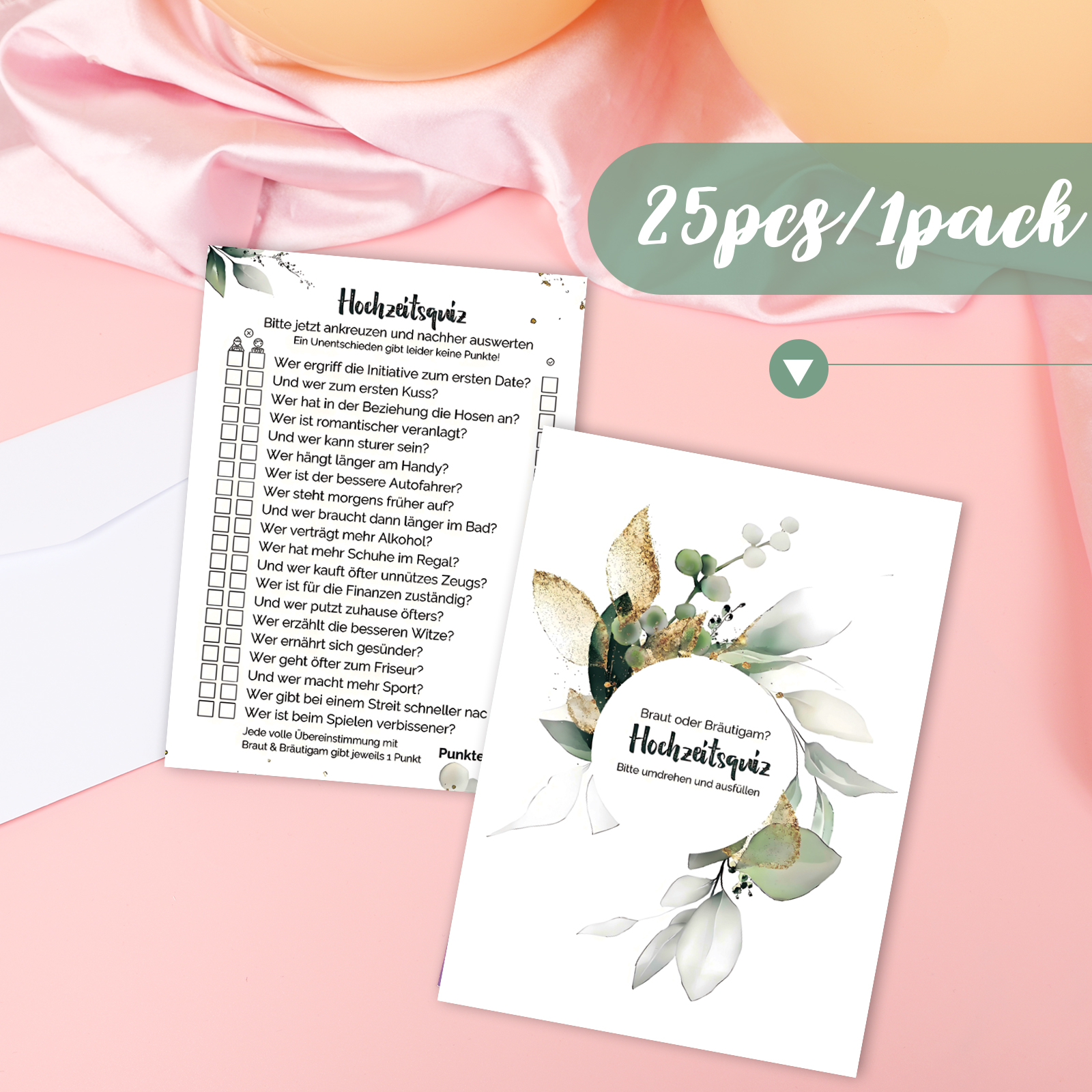 25pcs Wedding Quiz Cards - Fun – Party Games Quiz Questions Bewertung und Preis
