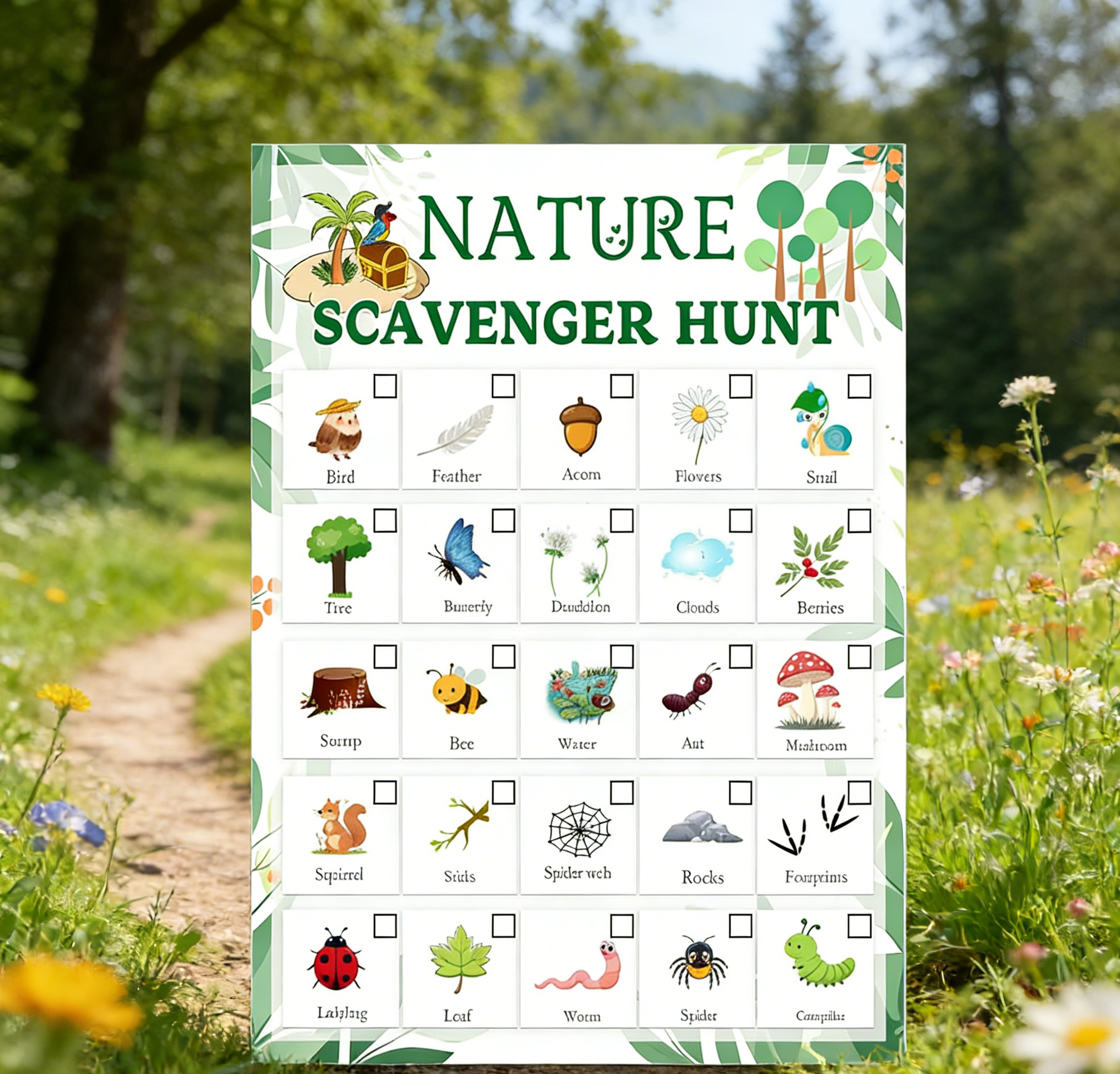 Nature Scavenger Hunt Card 5 x – Scavenger Hunt Card Bewertung und Preis