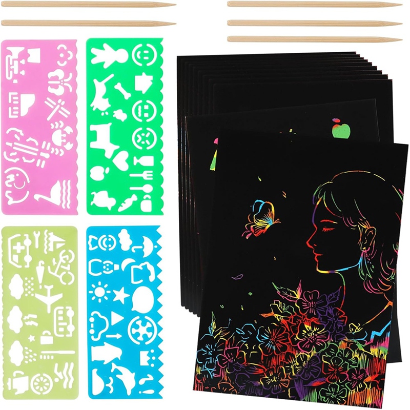Scratch Paper Art Set, Black C – Party Games Kit Bewertung und Preis