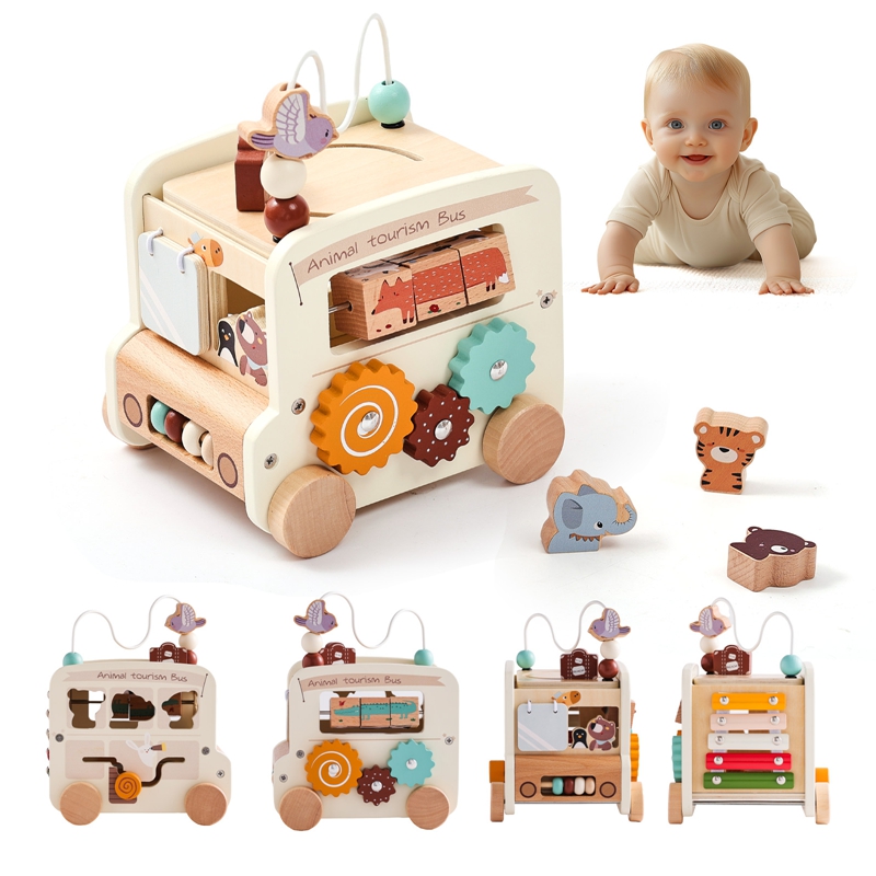 Montessori Wooden Children Toy – Party Games Bus Bewertung und Preis
