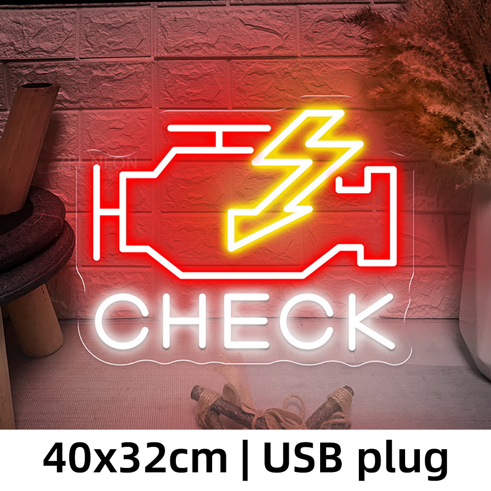 Check Engine Neon Sign Led Lig – Party Games Shop Bewertung und Preis
