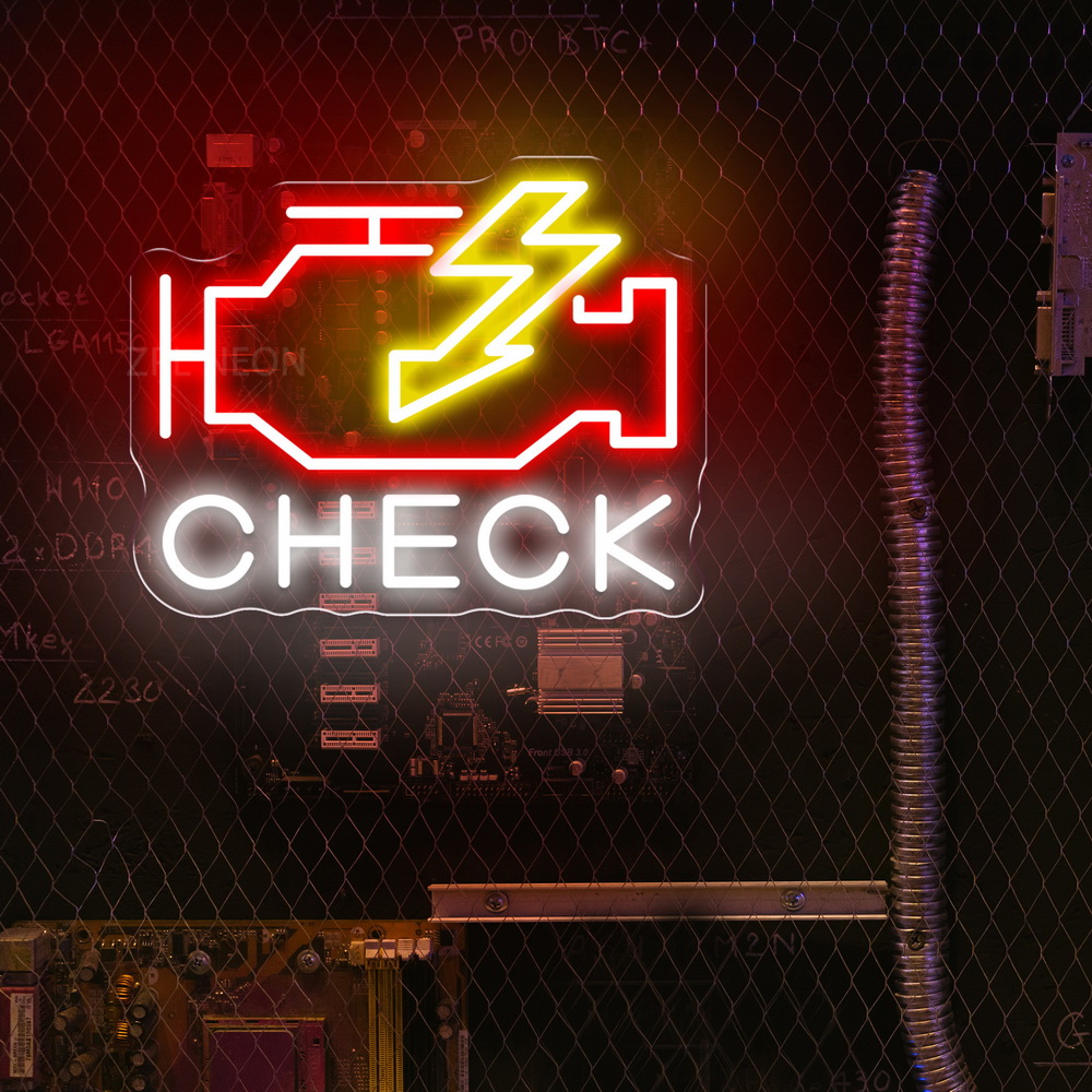 Check Engine Neon Sign Led Lig – Party Games Shop Bewertung und Preis