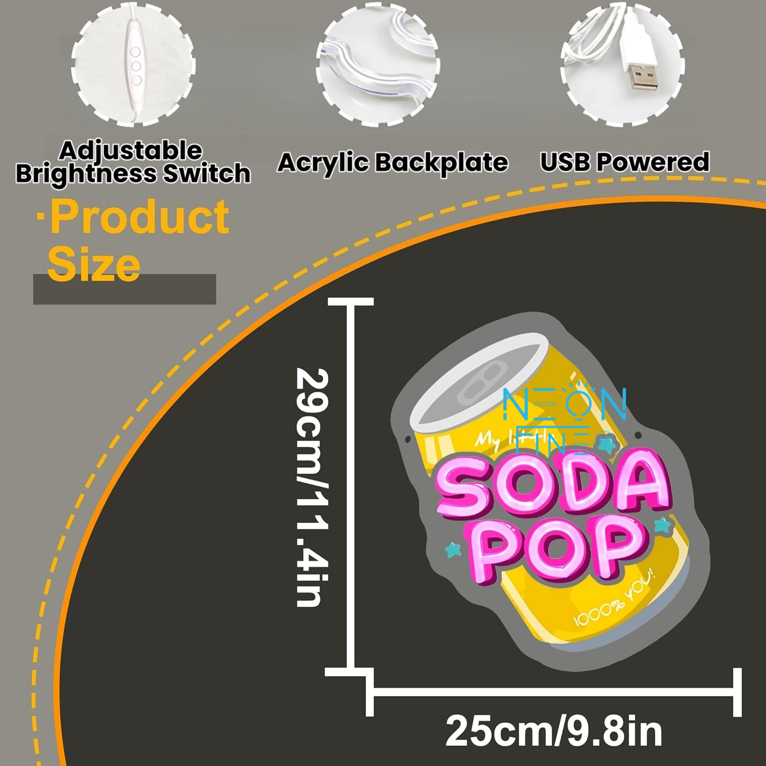 Soda Pop Neon Sign Beverage Ne – Party Games Shop Bewertung und Preis