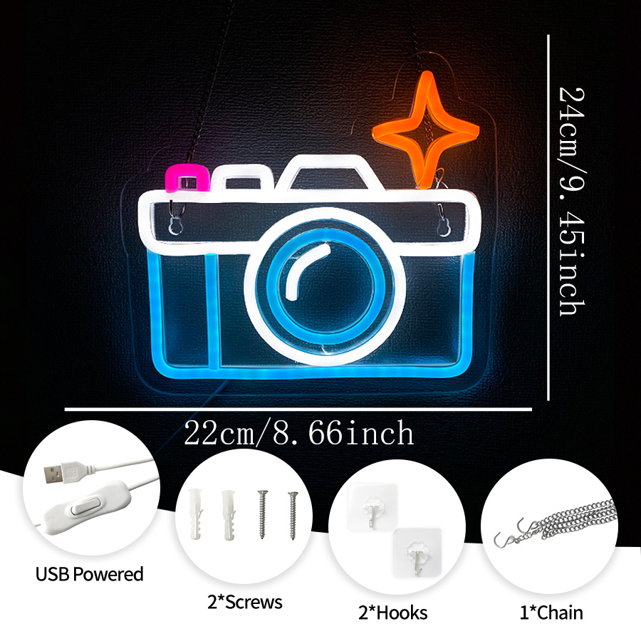 Camera Neon Sign For Wall Deco – Party Games Stream Bewertung und Preis