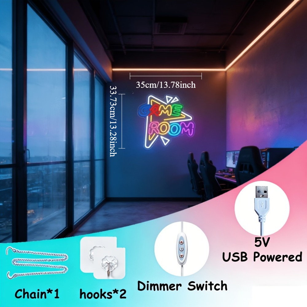 GAME ROOM LED Neon Sign Dimmab – Party Games Stream Bewertung und Preis
