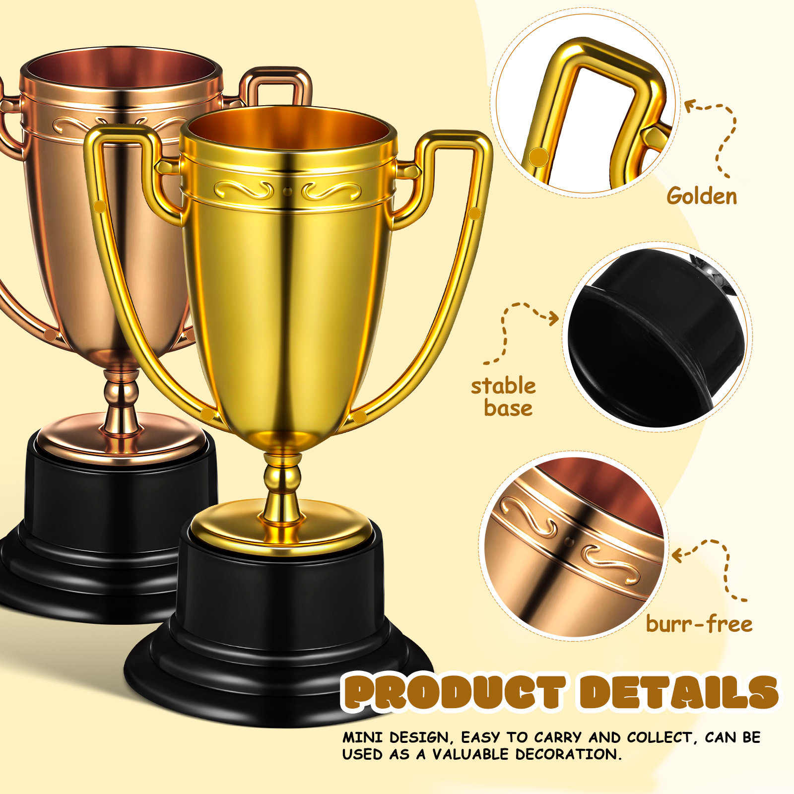 3Pcs Trophy Award Kids Small S – Party Games Competition Bewertung und Preis