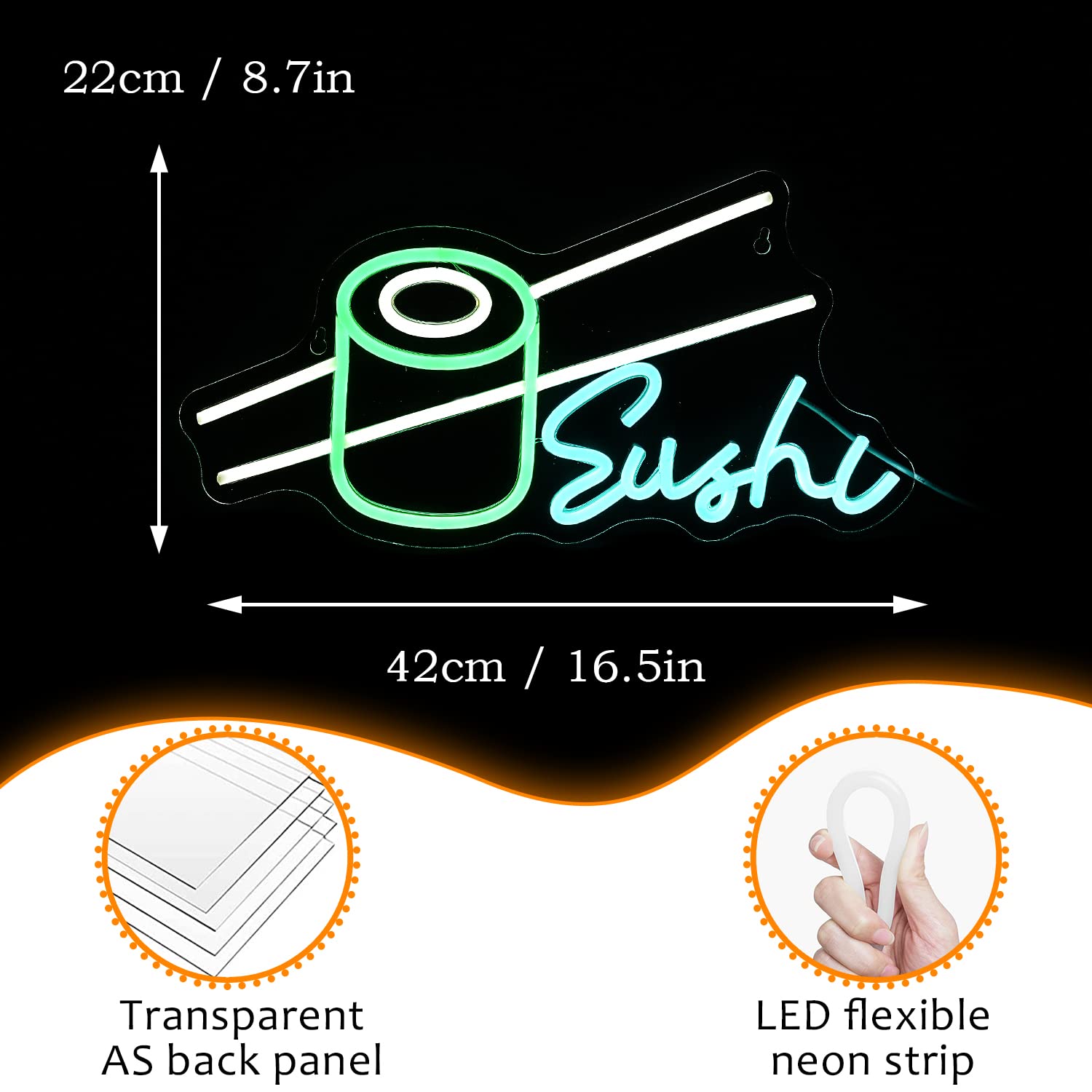 Sushi Neon Sign Bar Wine Glass – Party Games Shop Bewertung und Preis