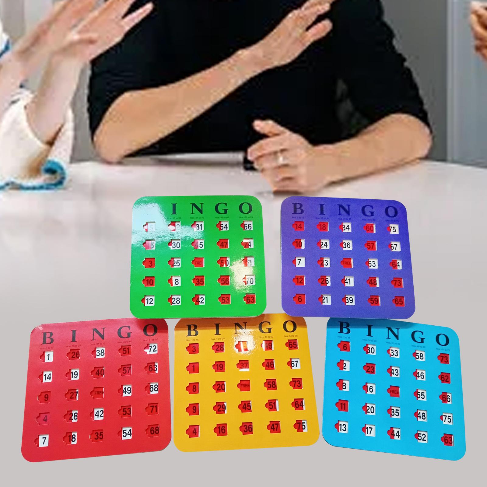 5 Pieces Large Print Bingo Car – Party Games For Adults Large Group Bewertung und Preis