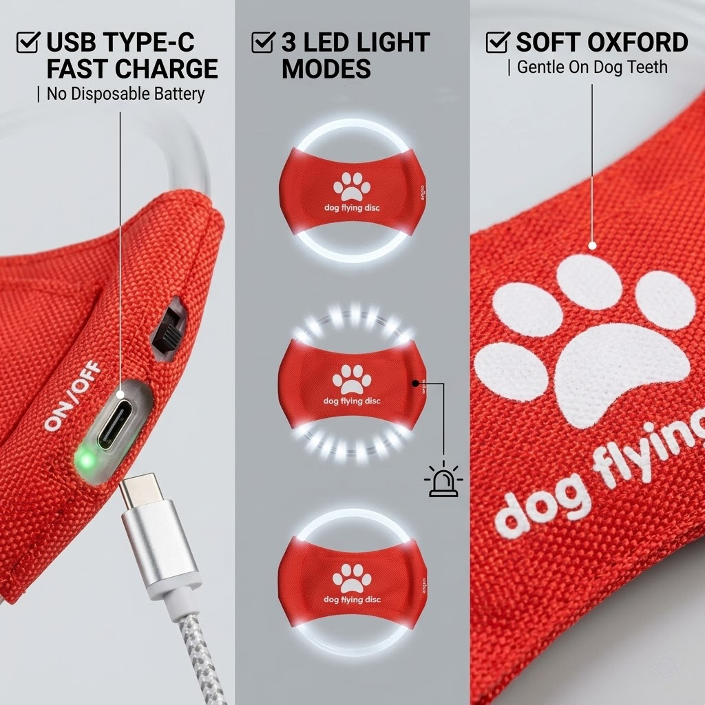 LED Glow Dog Flying Disc USB R – Frisbee Freestyle Disc Bewertung und Preis