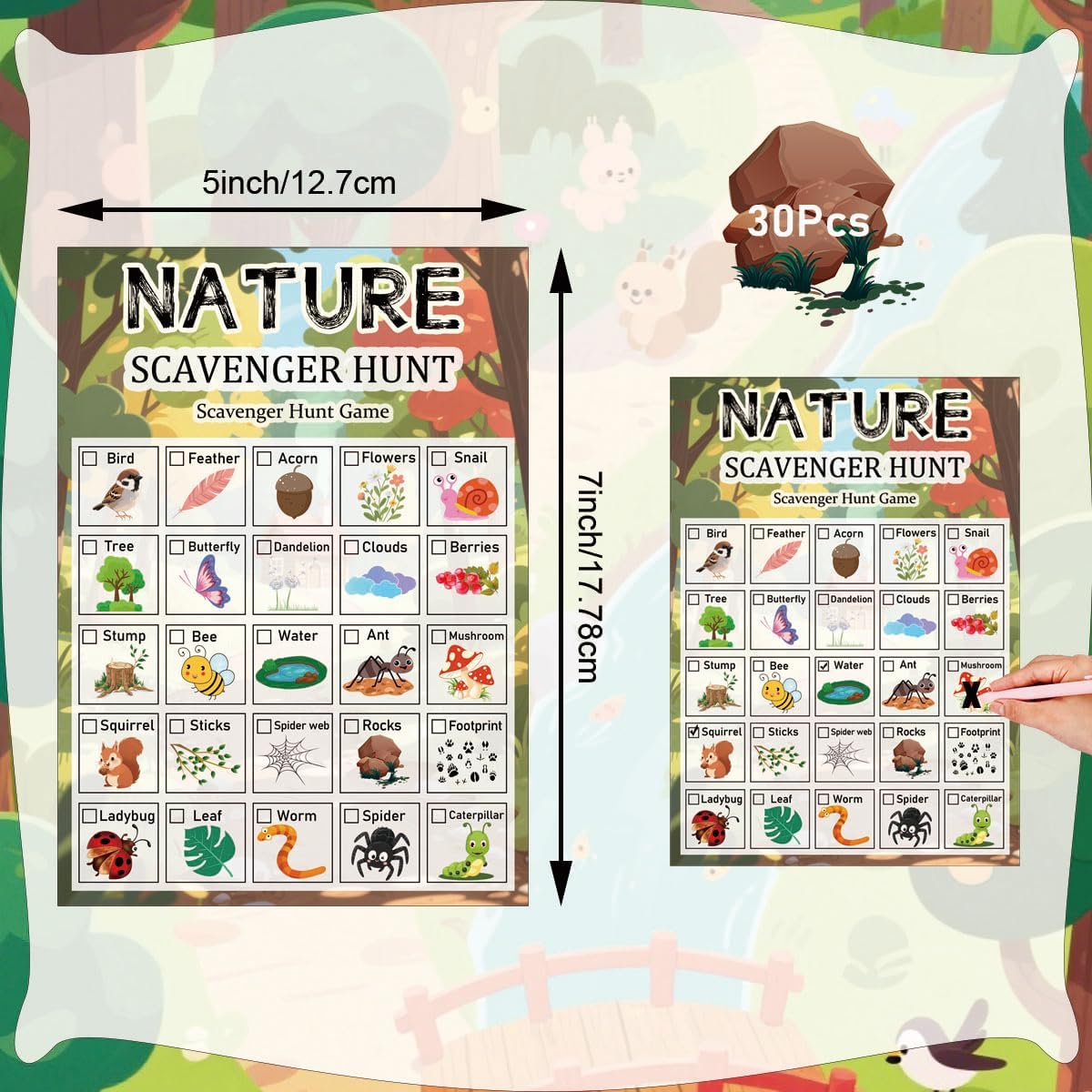 30 Pcs Nature Scavenger Hunt C – Scavenger Hunt Card Bewertung und Preis